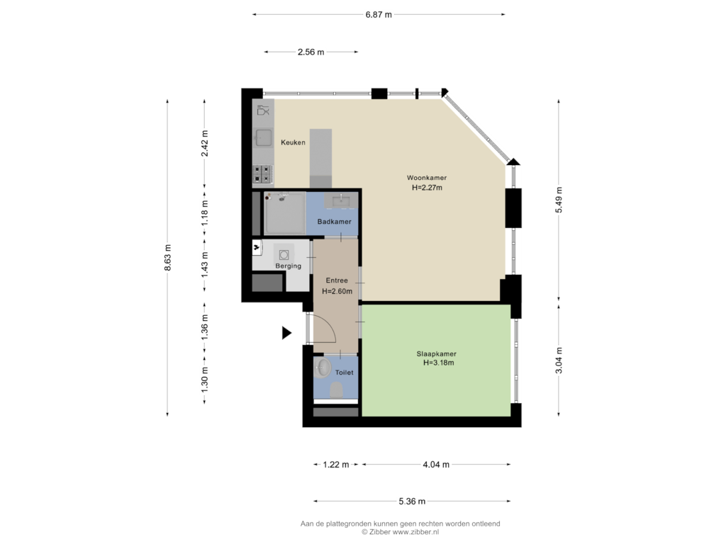 Bekijk plattegrond van Appartement van Schonenburgseind 46-2