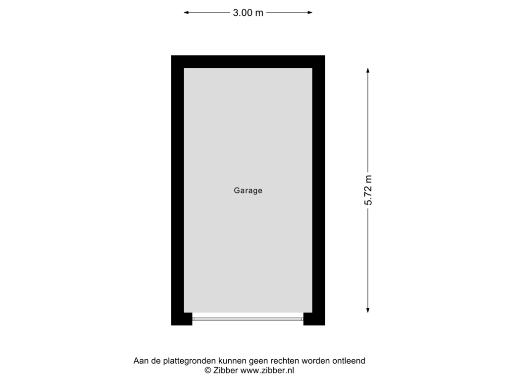 View floorplan of Garage of Franciscanenstraat 27