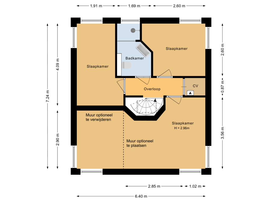 Bekijk plattegrond van Eerste verdieping van Klarinetstraat 4