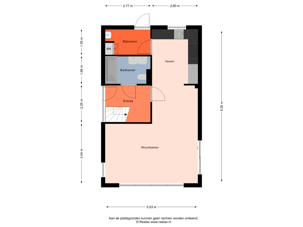 View floorplan of Begane grond of Sprengenweg 49