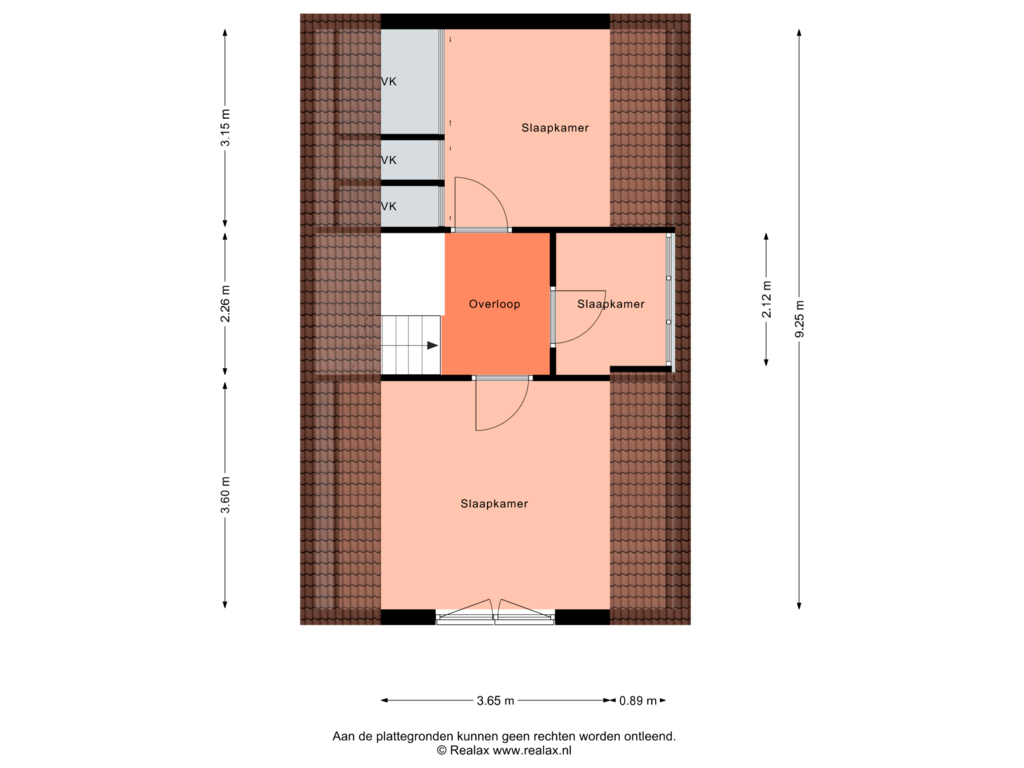 View floorplan of Verdieping of Sprengenweg 49