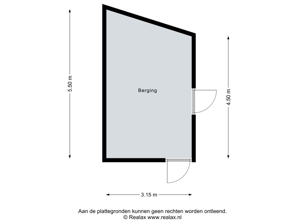 View floorplan of Berging of Sprengenweg 49