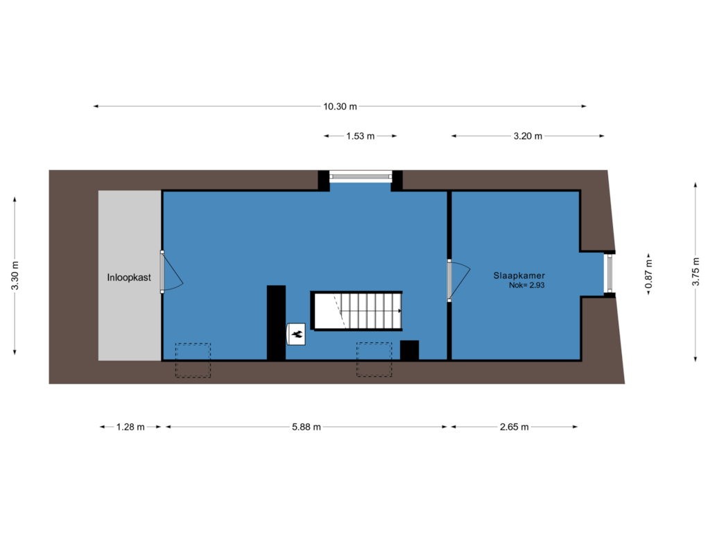 View floorplan of Tweede etage of Houtmansgracht 1-C