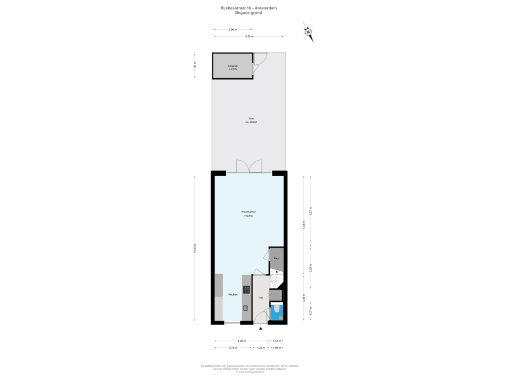 View floorplan of Begane grond of Rijsbesstraat 16