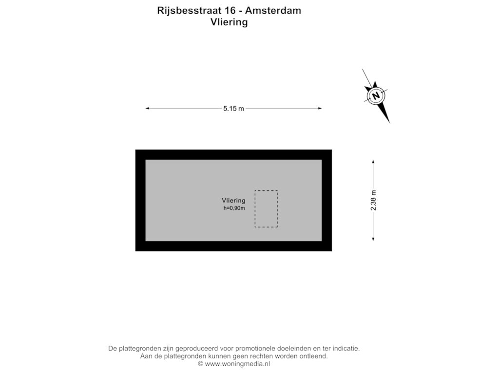 View floorplan of Vliering of Rijsbesstraat 16