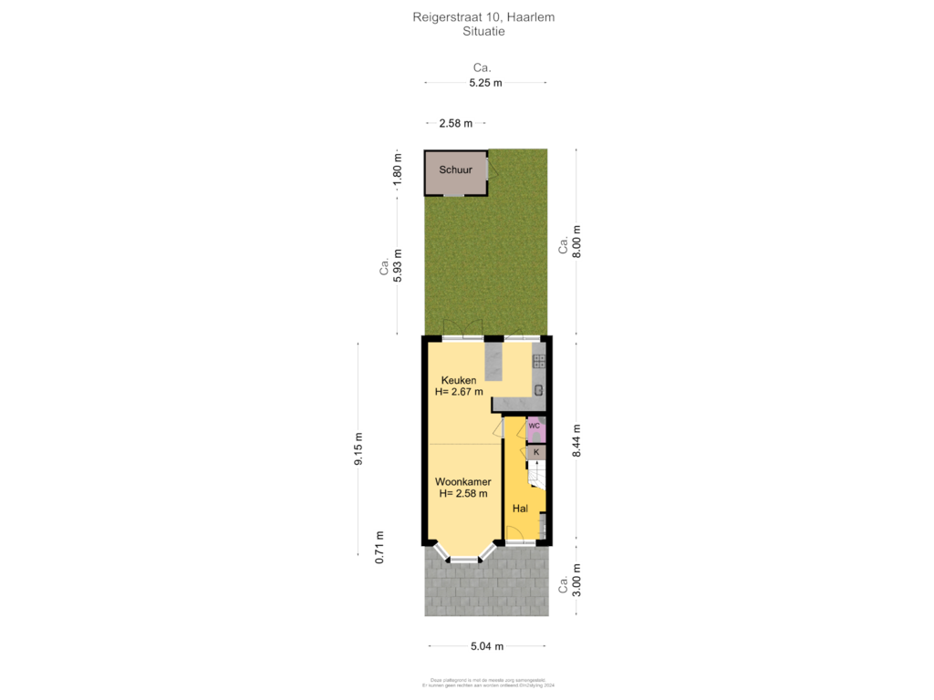 Bekijk plattegrond van Situatie van Reigerstraat 10