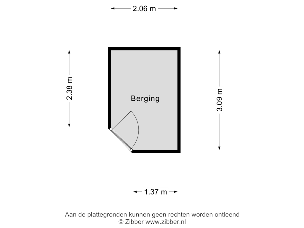 View floorplan of Berging of Etudestraat 35-A