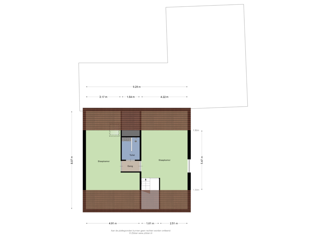 View floorplan of Eerste Verdieping of Daalstraat 66