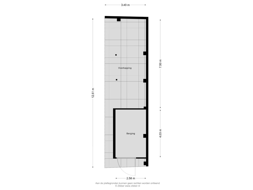 View floorplan of Berging of Daalstraat 66