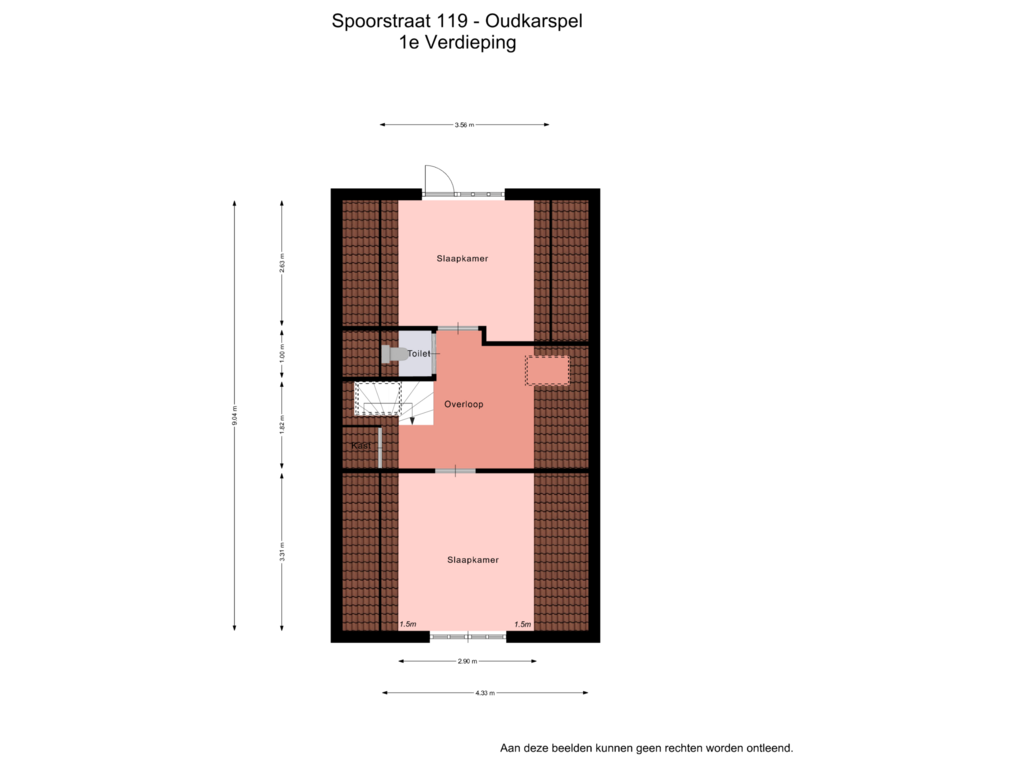 View floorplan of 1e verd of Spoorstraat 119