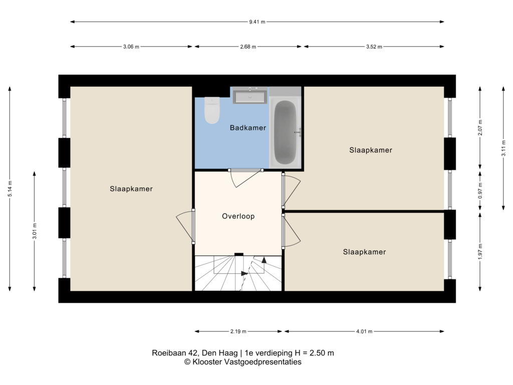 Bekijk plattegrond van 1e verdieping van Roeibaan 42