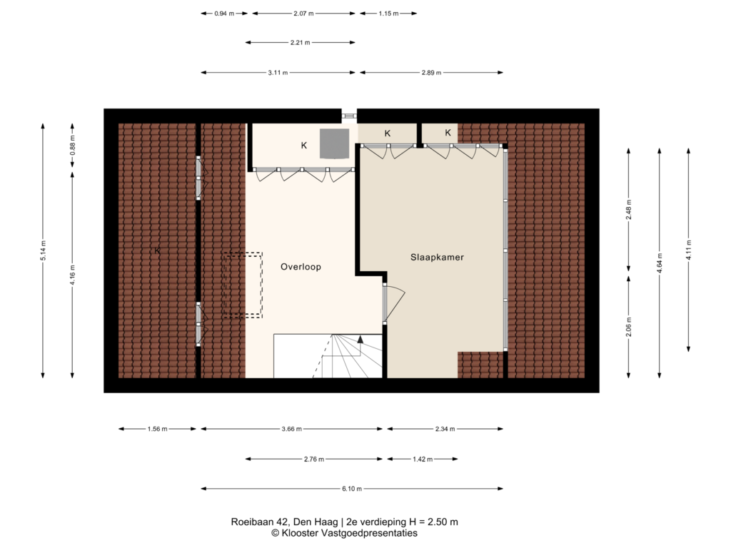 Bekijk plattegrond van 2e verdieping van Roeibaan 42