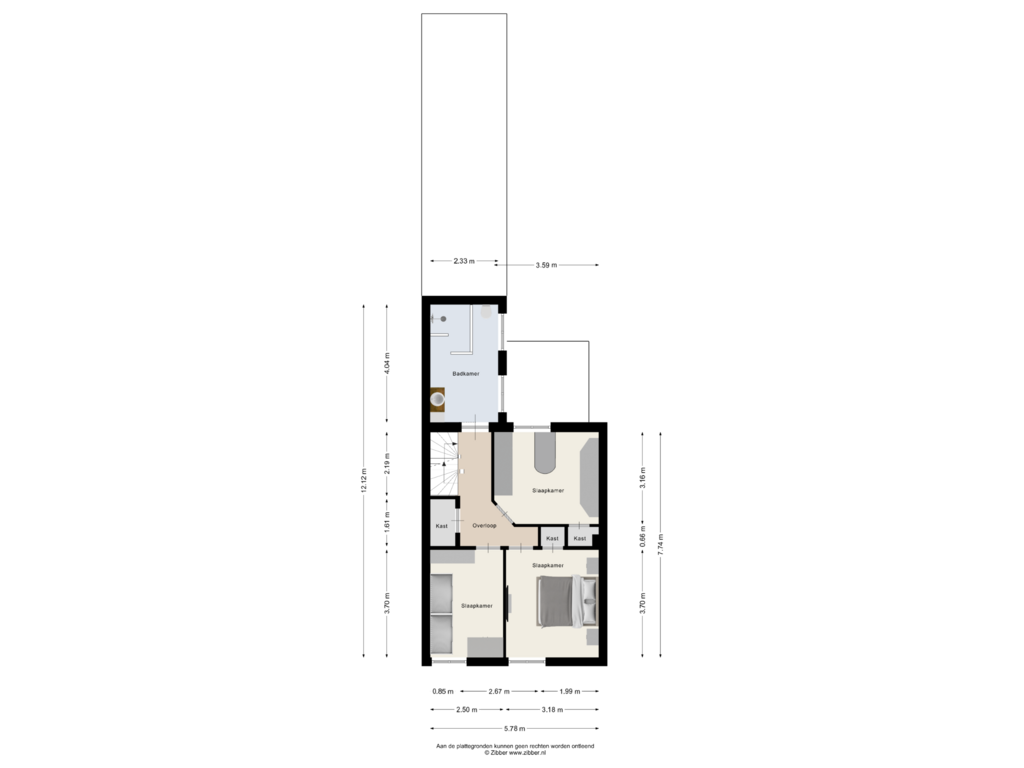 Bekijk plattegrond van Eerste Verdieping van Zeelsterstraat 202