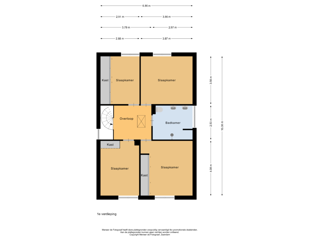 Bekijk plattegrond van 1e verdieping van Grevelingen 9