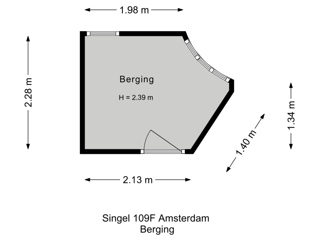 View floorplan of Berging of Singel 109-F