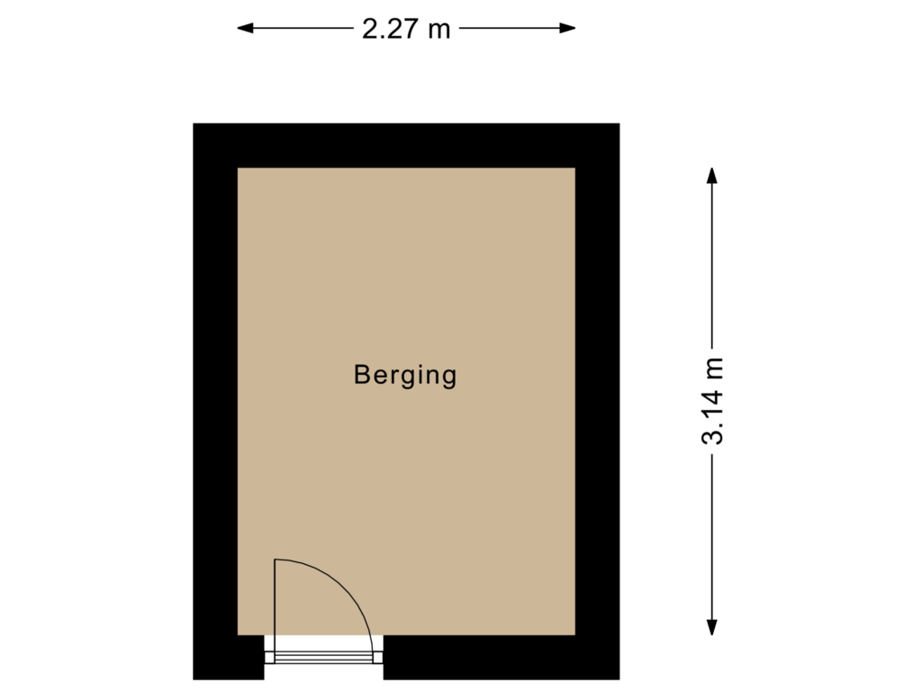 Bekijk plattegrond van Berging van Van 't Hoffstraat 31-II