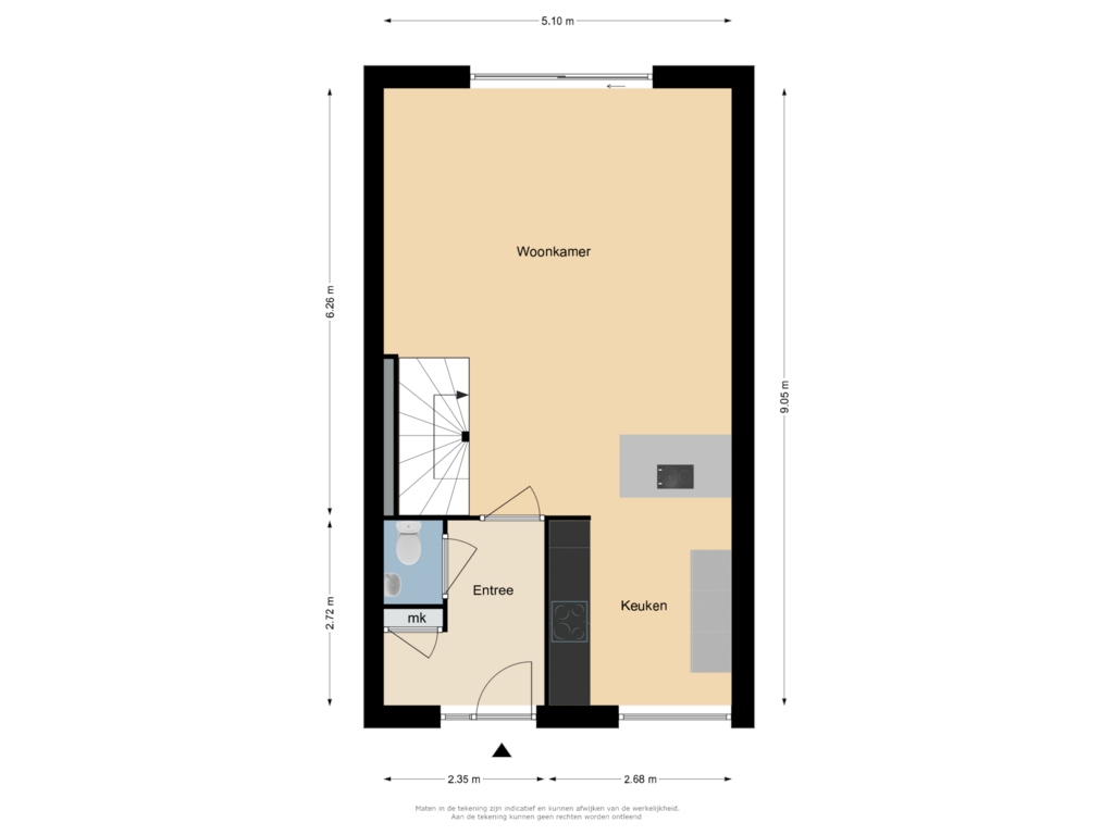 Bekijk plattegrond van Begane grond van Grevelingenstraat 15