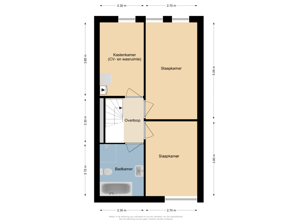 Bekijk plattegrond van Tweede verdieping van Grevelingenstraat 15