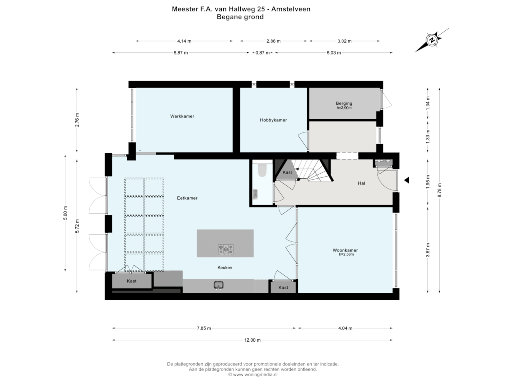 Bekijk plattegrond van Begane grond van Mr. F.A. van Hallweg 25