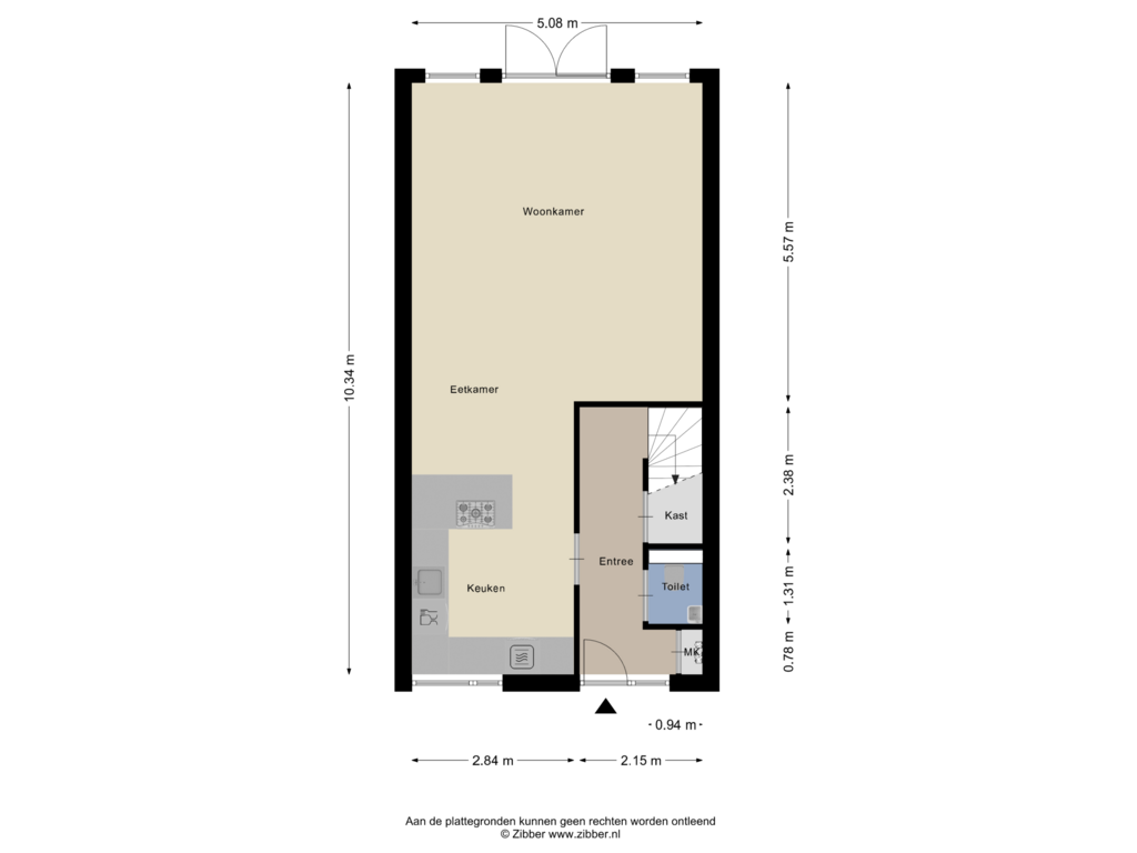 View floorplan of Begane Grond of Waterstede 116