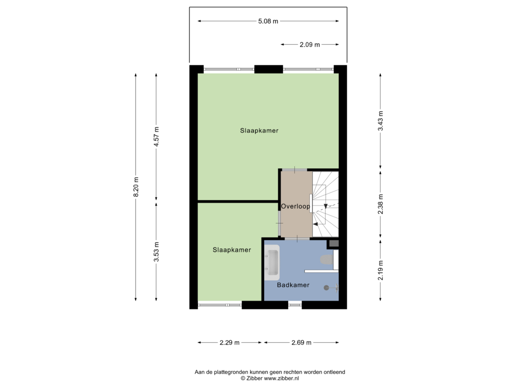 View floorplan of Eerste Verdieping of Waterstede 116