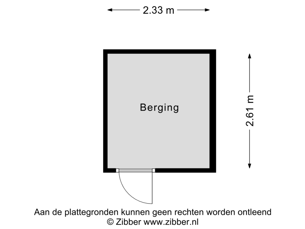 View floorplan of Berging of Waterstede 116