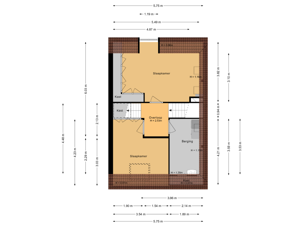 View floorplan of 2e verdieping of Centraalspoor 3