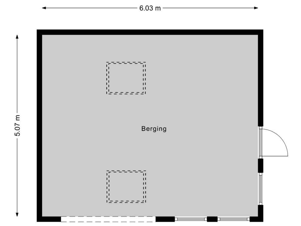 View floorplan of Berging 1 of Zwolseweg 86