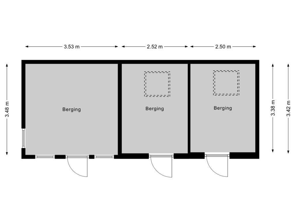 View floorplan of Berging 2 of Zwolseweg 86