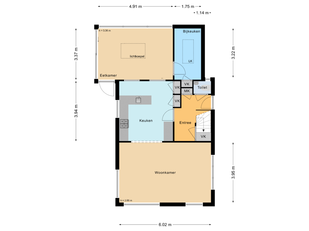 View floorplan of Begane Grond of Burg. Lovinkstraat 73