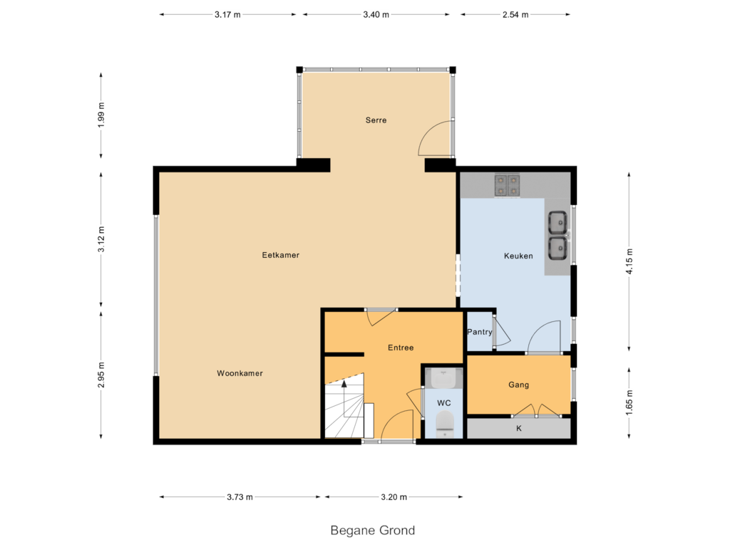 Bekijk plattegrond van Begane Grond van Fazantenlaan 25