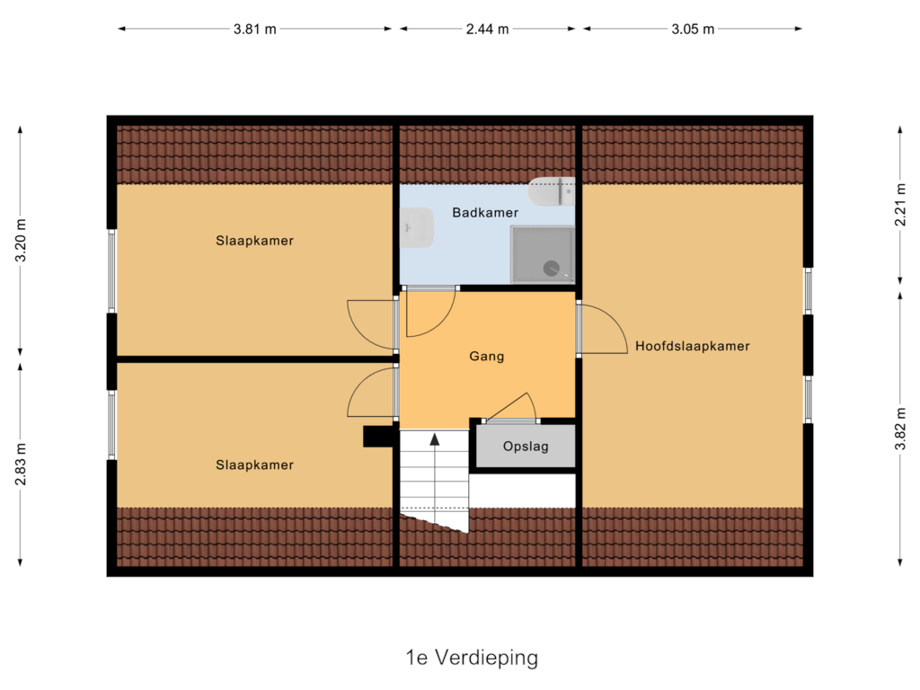 Bekijk plattegrond van 1e Verdieping van Fazantenlaan 25