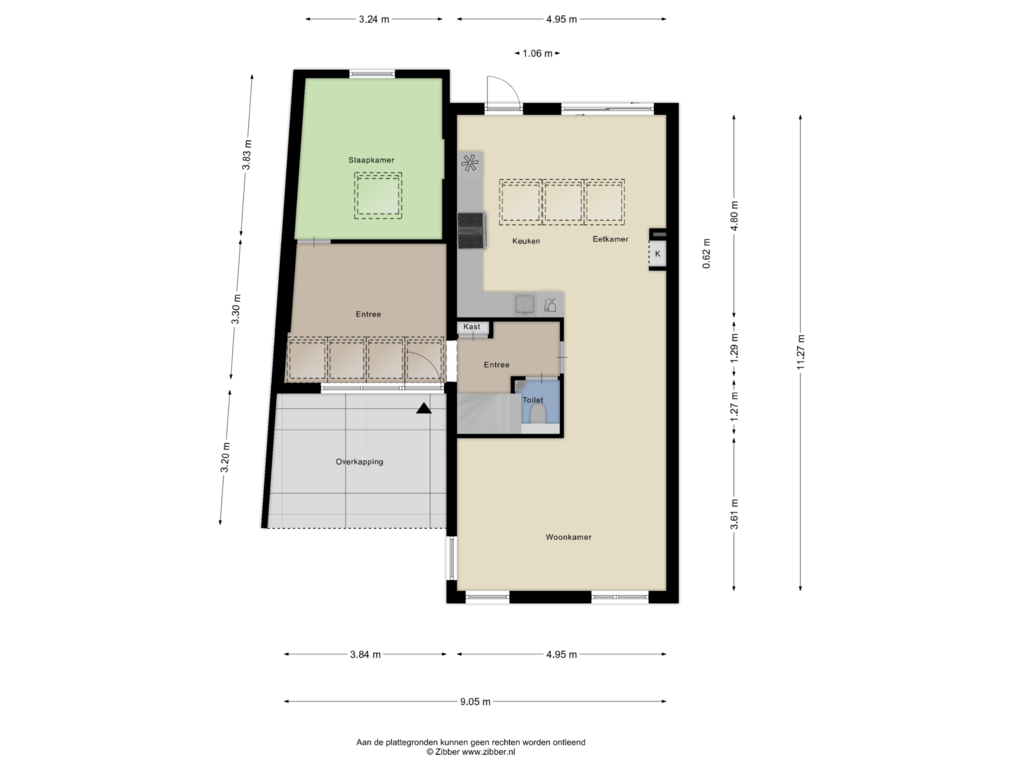 Bekijk plattegrond van Begane grond van Saltshof 1225