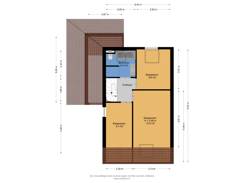 Bekijk plattegrond van 1e Verdieping van Sleedoorn 9