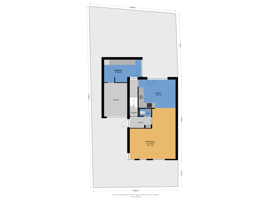 Bekijk plattegrond van Begane Grond  Met Kavel van Sleedoorn 9