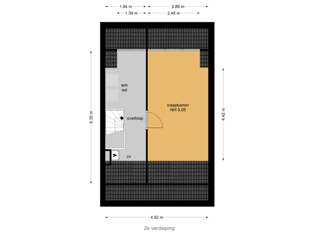 Bekijk plattegrond van 2e verdieping van Kastanjedreef 23