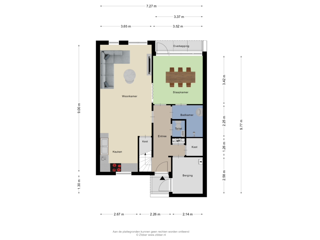 View floorplan of Begane grond of Hille Kampkes 9