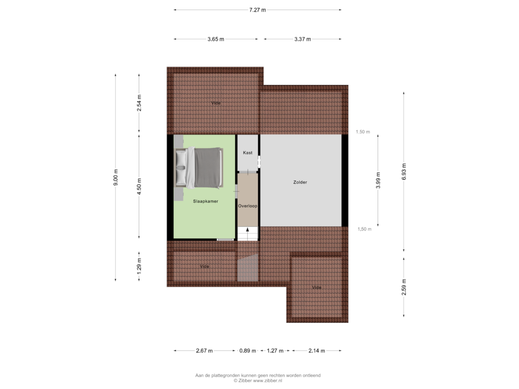 View floorplan of Eerste verdieping of Hille Kampkes 9