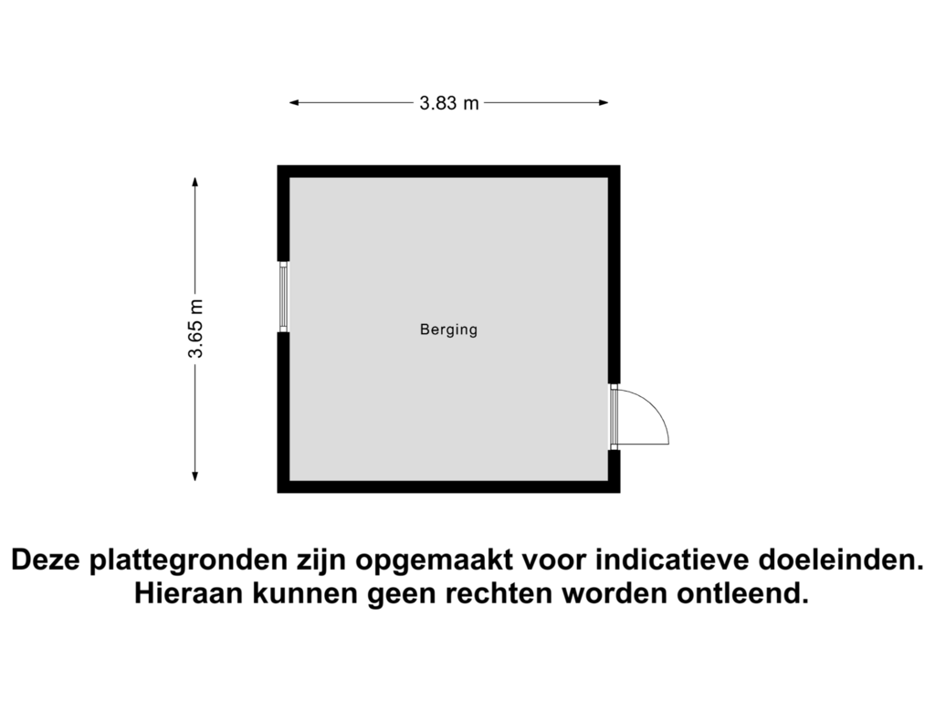 Bekijk plattegrond van Berging van Vredenoordlaan 68-D