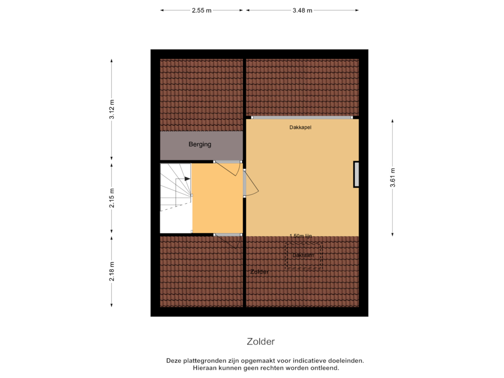 Bekijk plattegrond van Zolder van Haammakersdreef 12