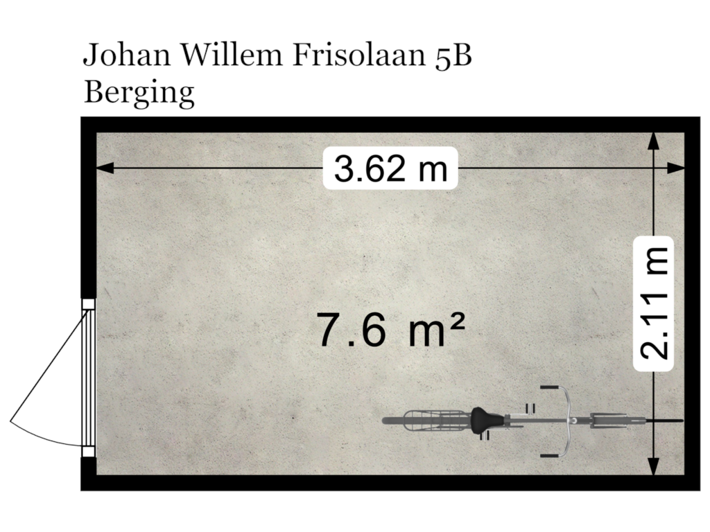 Bekijk plattegrond van Berging van Johan Willem Frisolaan 5-B