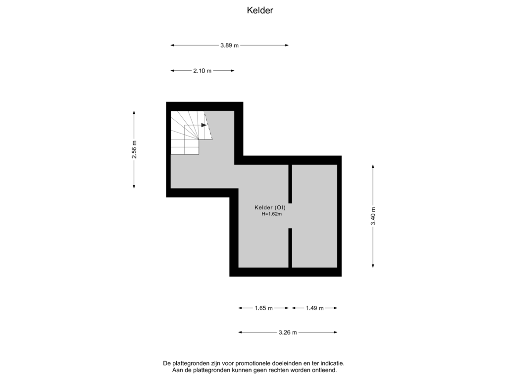 Bekijk plattegrond van Kelder van Krayenhofflaan 315