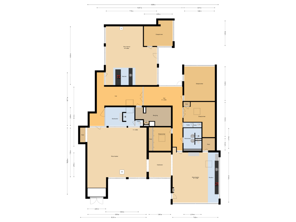 Bekijk plattegrond van Begane grond van Allee 11-A