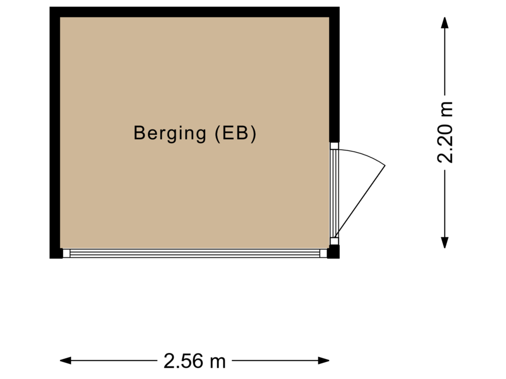 View floorplan of Berging of Plotinusstraat 43