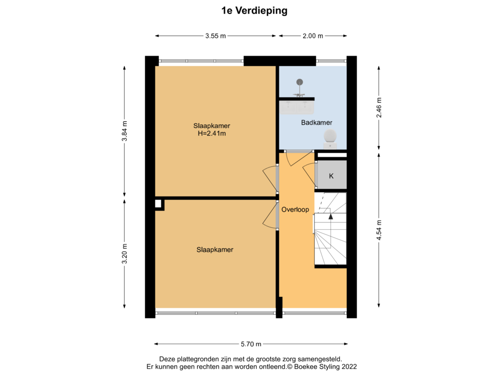 Bekijk plattegrond van 1e Verdieping van Engelandlaan 171