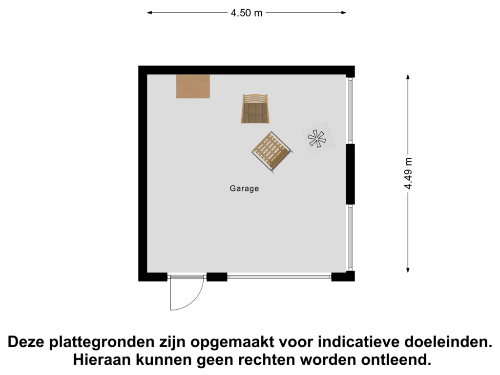 View floorplan of Garage of Oudelandsedijk 67