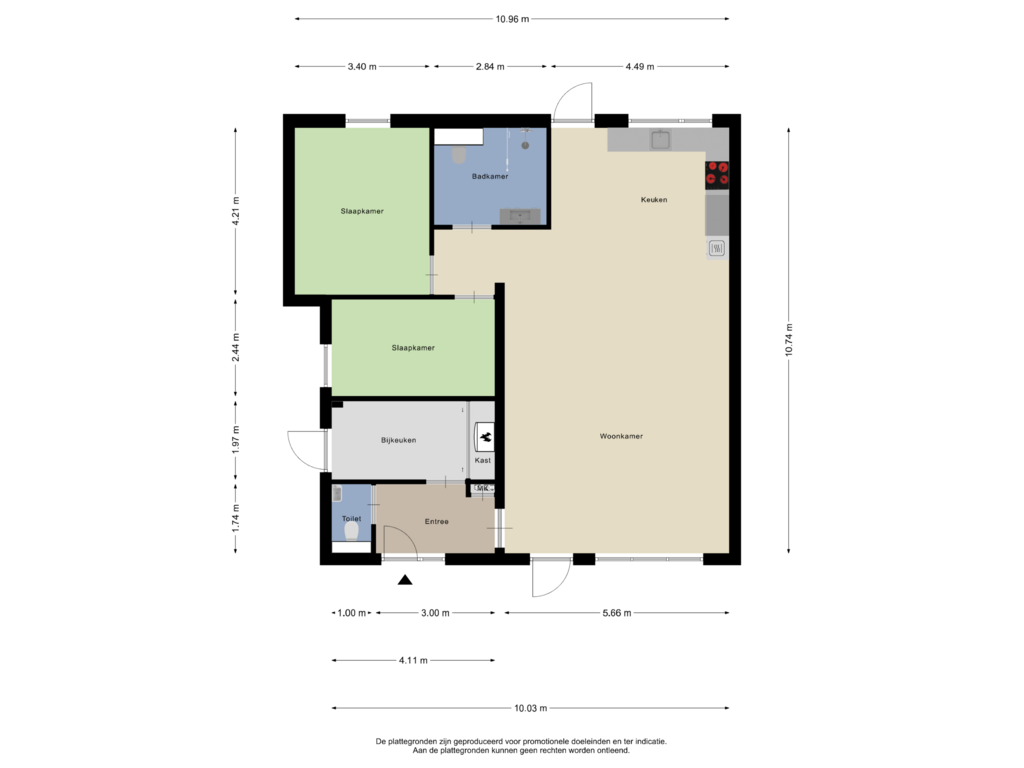 Bekijk plattegrond van Begane grond van Debbeshoek 2-A