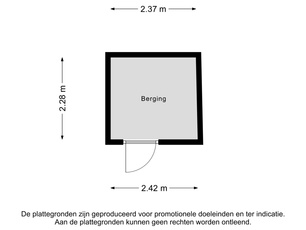 Bekijk plattegrond van Berging van Debbeshoek 2-A