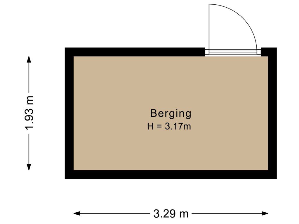 View floorplan of Berging of Wijckermolen 168