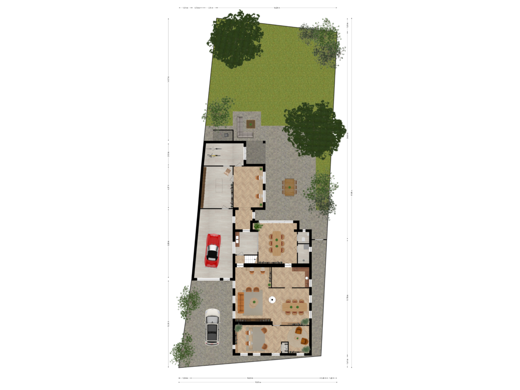 Bekijk plattegrond van Situatie van Kerkstraat 105